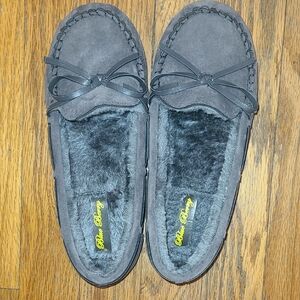 Gray Women's Moccasin Slippers